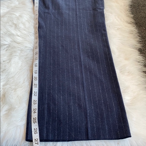Lewit Navy Chalk Stripe Crop Pant Sz 16 - Picture 4 of 7